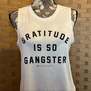 Spiritual Gangster White Tank Top, Size Medium